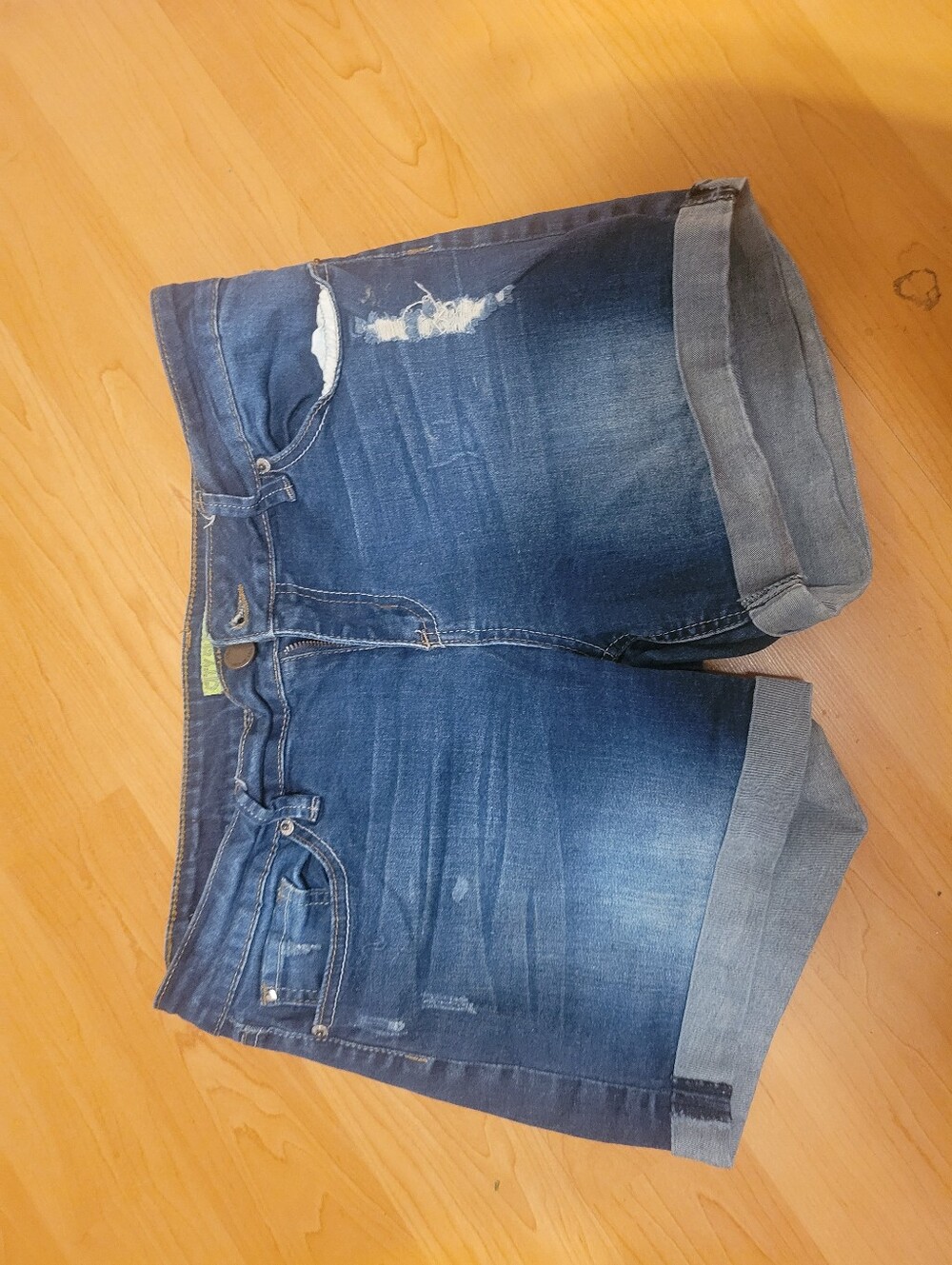 YMI Light Wash Jeans with Neon Yellow Interior Label